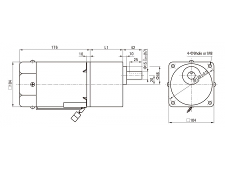 104mm 200W  Speed Control Motor