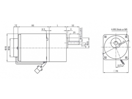 70mm 15W  Speed Control Motor