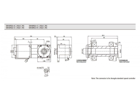 90mm 40W  Speed Control Motor