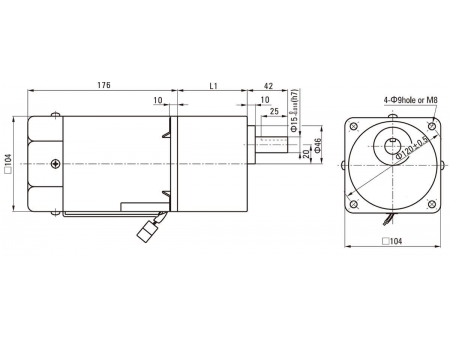 104mm 120W  Speed Control Motor