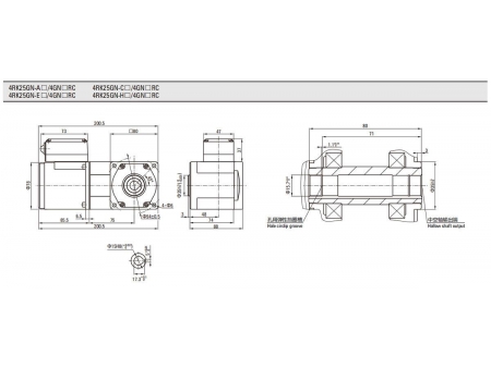 80mm 25W  Reversible Motor