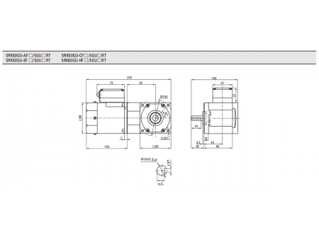 90mm 60W  Reversible Motor