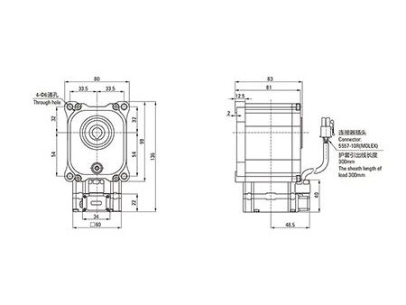 60mm 60W  Brushless DC Right Angle Gearmotor