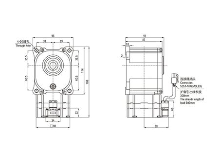 60mm 60W  Brushless DC Right Angle Gearmotor