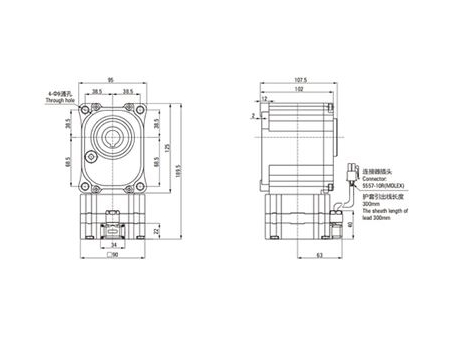 60mm 60W  Brushless DC Right Angle Gearmotor