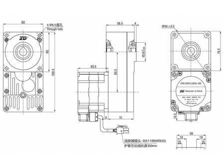 SL Series Brushless DC Parallel Shaft Gearmotor