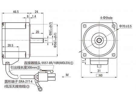 Brushless DC Round Shaft Gearmotor