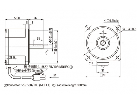 Brushless DC Round Shaft Gearmotor