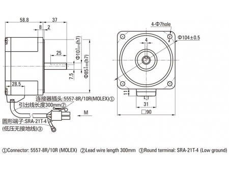 Brushless DC Round Shaft Gearmotor