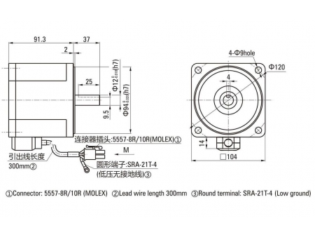 Brushless DC Round Shaft Gearmotor