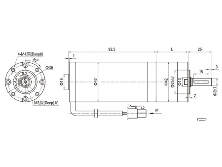 42mm 40W  Brushless DC Planetary Gear Motor