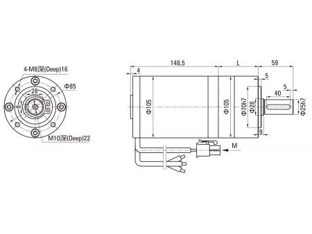 105mm 350W/550W/750W  Brushless DC Planetary Gear Motor