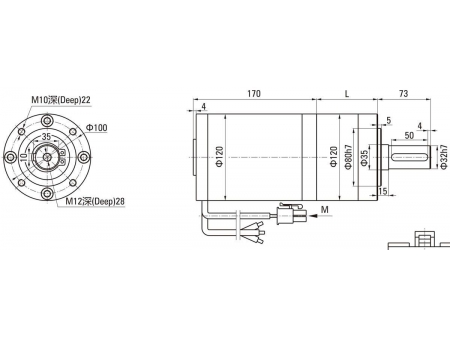 120mm 400W/750W/900W  Brushless DC Planetary Gear Motor