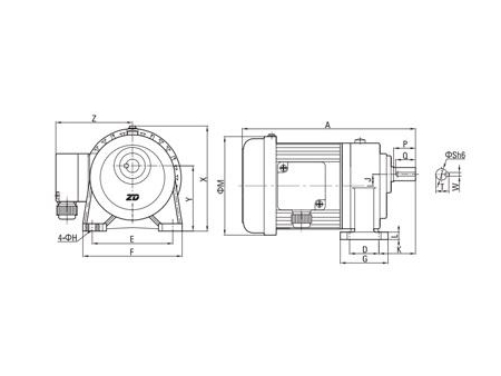 Small AC Gear Motor, Three Phase