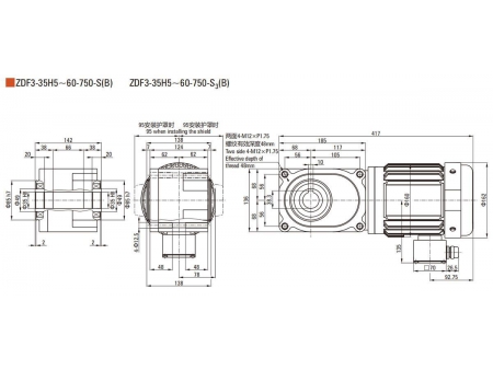 750W  F2/F3 Hypoid Gear Motor