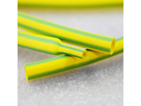Yellow/Green Striped Heat Shrink Tubing