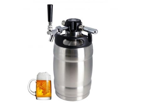 5L Stainless Steel Vacuum Insulated Beer Keg with Dispenser Tap