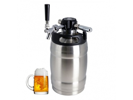 5L Stainless Steel Vacuum Insulated Beer Keg with Dispenser Tap