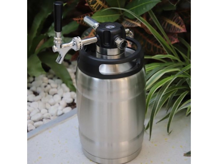 5L Stainless Steel Vacuum Insulated Beer Keg with Dispenser Tap