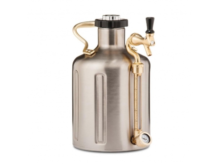 3.8L Double Wall Vacuum Insulated Growler with CO2 Regulator Cap