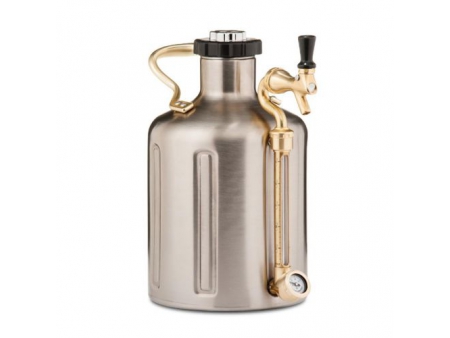 3.8L Double Wall Vacuum Insulated Growler with CO2 Regulator Cap