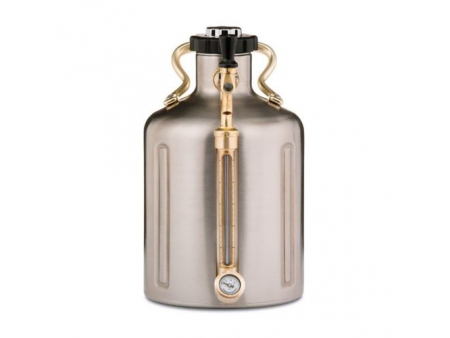 3.8L Double Wall Vacuum Insulated Growler with CO2 Regulator Cap