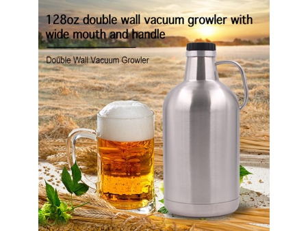 3.78L Double Wall Vacuum Insulated Screw Cap Growler