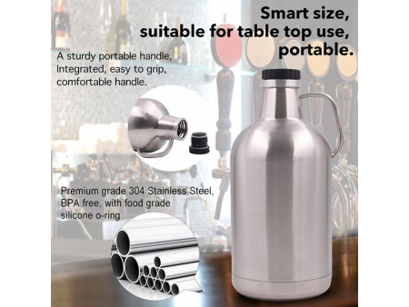 3.78L Double Wall Vacuum Insulated Screw Cap Growler