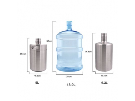 5L Stainless Steel Water Jug for Water Pump Dispenser