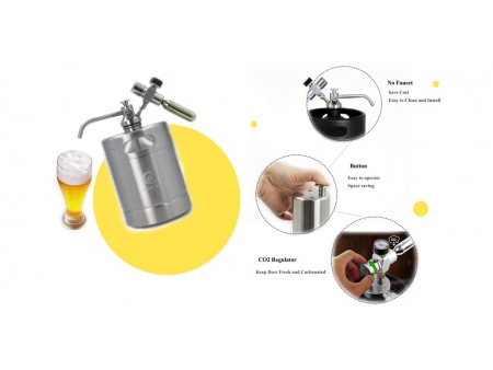 Sinobatoo 2.0 Beer Dispenser/Mini Keg Push Button Tap