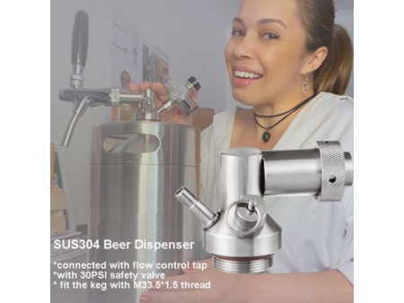 Stainless Steel Mini Keg Beer Spear for Italian Flow Control Tap