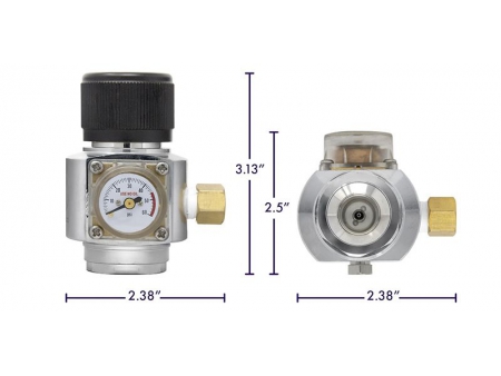 60PSI Commercial CO2 Gas Pressure Regulator for Threaded 74g CO2 Cartridge