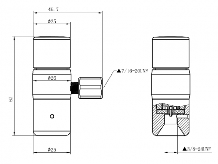 BP15 0~8PSI Smart Build-in Draft Beer Dispensing CO₂ Regulator, Flow Rate up to 8L/min