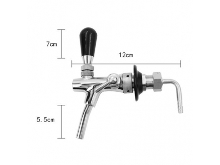 Flow Control Chrome Plated Copper Beer Faucet