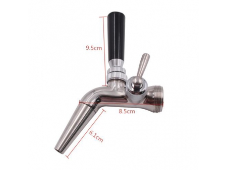 Flow Control Stainless Steel Beer Faucet with Long Spout