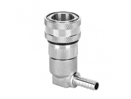Liquid-out Stainless Steel Ball Lock Quick Disconnect with 1/4'' Barb