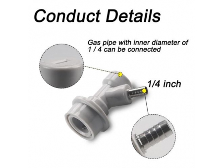 Gas-in Plastic Ball Lock Quick Disconnect with 1/4'' Barb