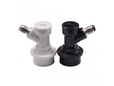 Liquid-out Plastic Ball Lock Quick Disconnect with MFL