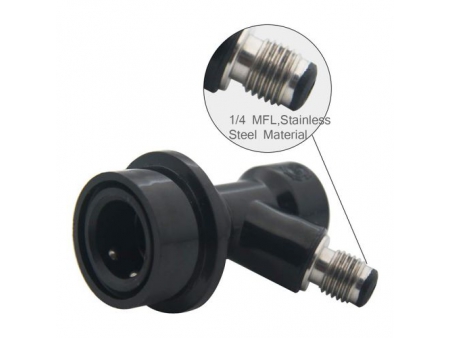 Liquid-out Plastic Ball Lock Quick Disconnect with MFL