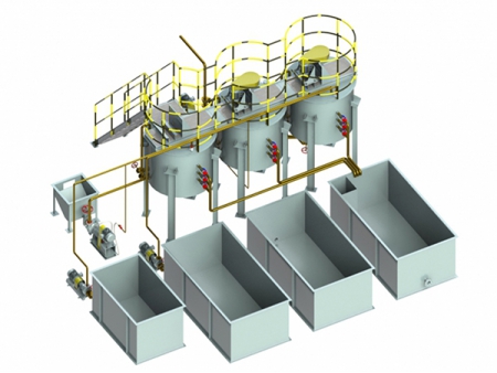 Small Scale Relocatable Modular Batch Gold Cyanide Leaching-Zinc Powder Displacement Plant