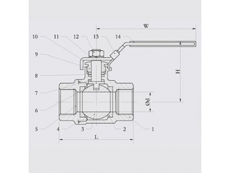 2-Piece Flanged Ball Valve  (DIN PN16)