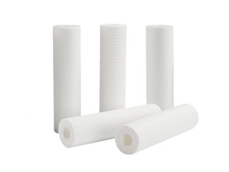 Melt Blown Filter Cartridge Removing particles of various sizes with high dirt-holding capacity for industrial applications