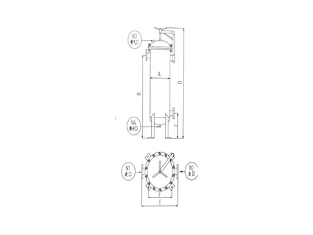 Stainless Steel High Flow Liquid Filter Housing