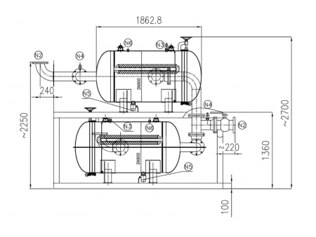 Horizontal High Flow Filter System