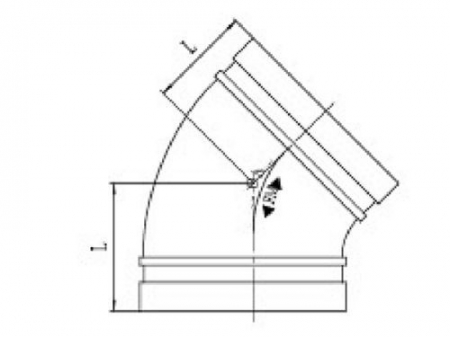 Grooved 45° Elbow