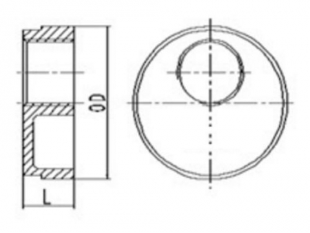 Grooved End Cap with Eccentric Hole