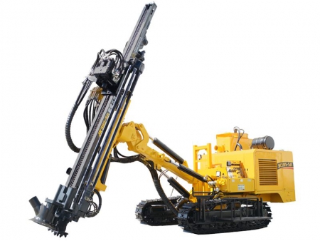 Crawler Mounted Hydraulic DTH Drilling Rig (with Auxiliary Rod Changer)