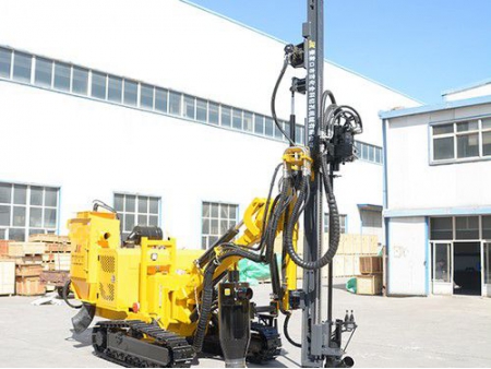 Crawler Mounted Hydraulic DTH Drilling Rig (with Auxiliary Rod Changer)