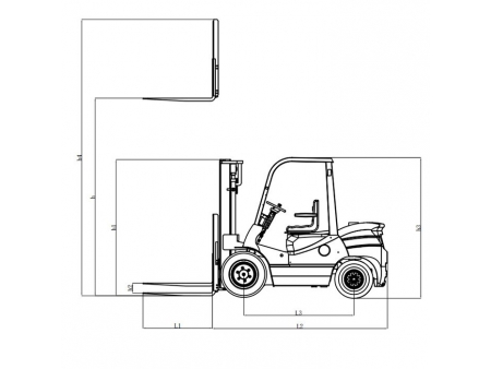 Diesel Forklift 2-4 Tonne
