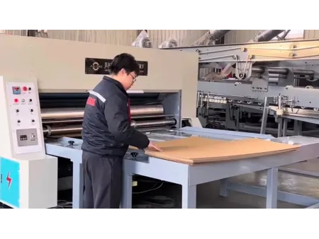 Semi-Automatic Flexo Printer Slotter Die Cutter with Chain Feeder